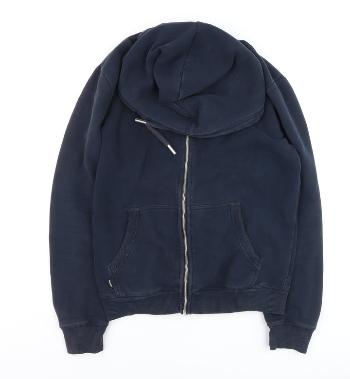 Superdry Men's Blue Full Zip Hoodie M Heavyweight Fleece