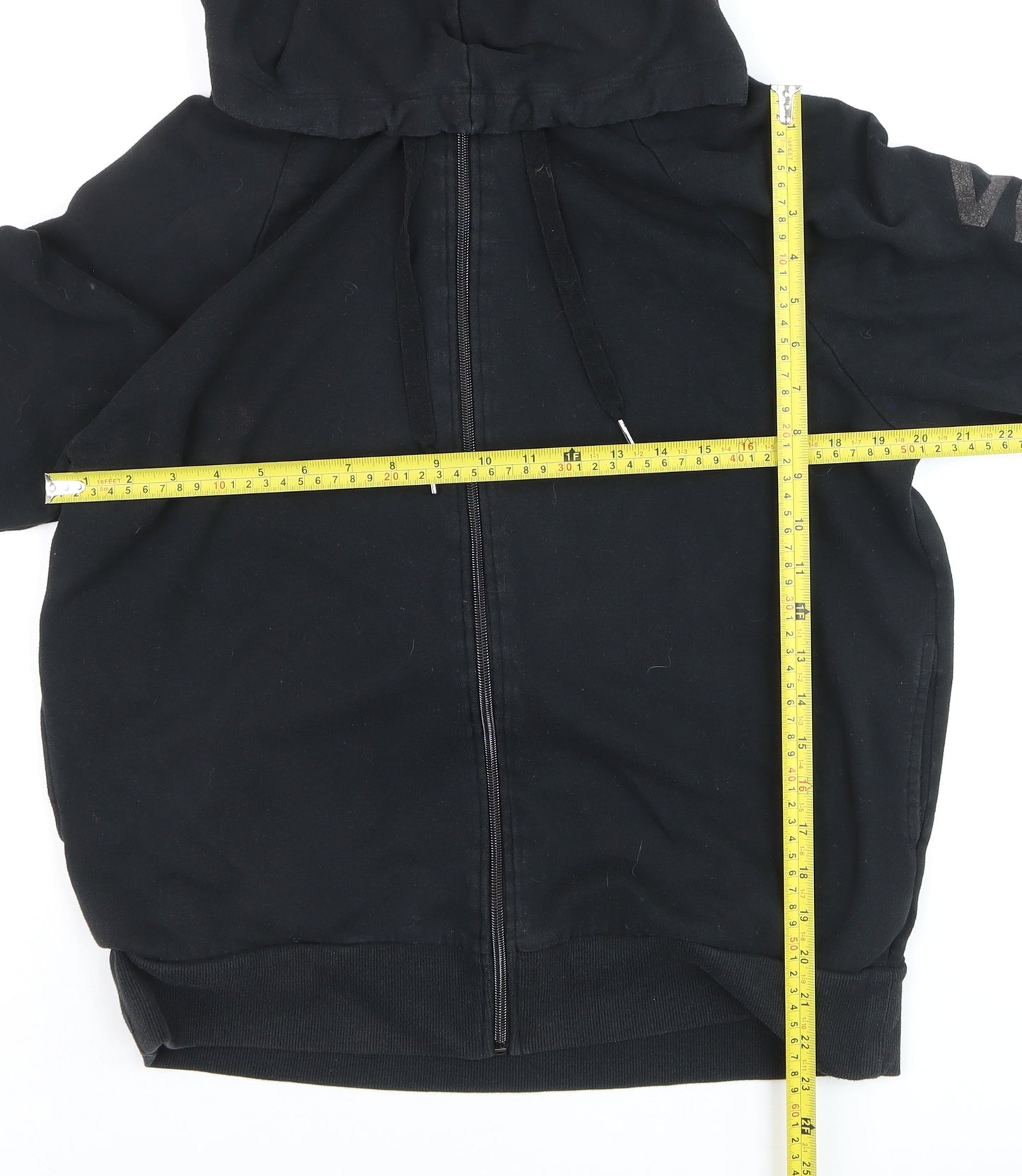Victoria Sport Unisex Black Full Zip Hoodie S Regular Fit