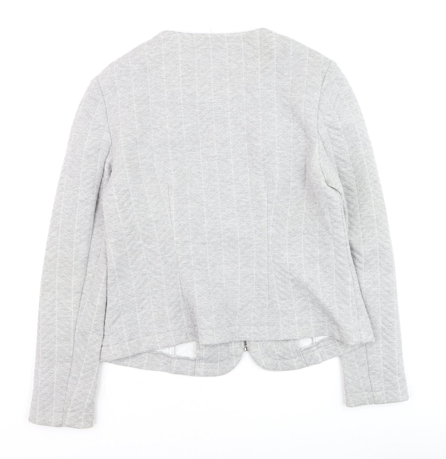 Marks and Spencer Women’s Grey Zip Jacket Size 12 Regular Fit