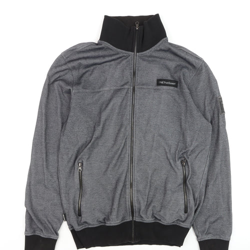 One True Saxon Men's Grey Track Jacket L Full Zip Casual Activewear