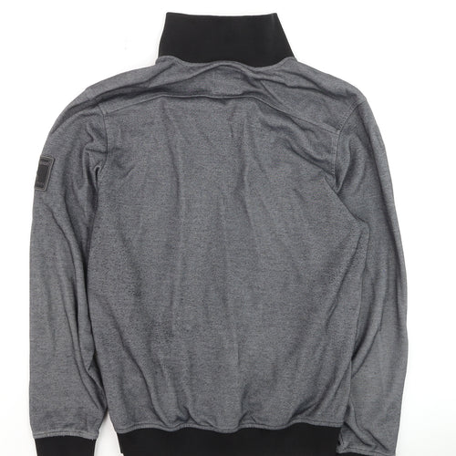 One True Saxon Men's Grey Track Jacket L Full Zip Casual Activewear