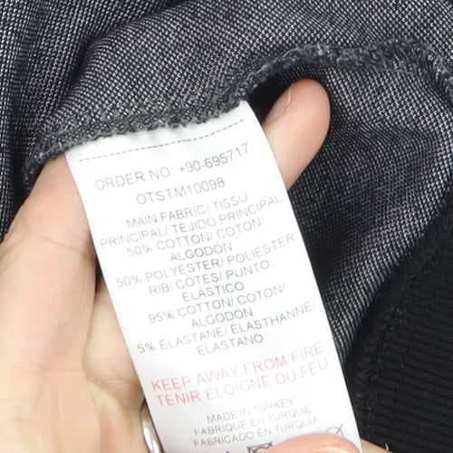 One True Saxon Men's Grey Track Jacket L Full Zip Casual Activewear