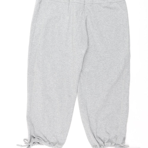 Nike Women's Grey Cropped Jogger Trousers Size Small Lightweight