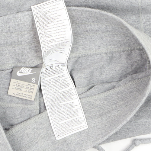 Nike Women's Grey Cropped Jogger Trousers Size Small Lightweight