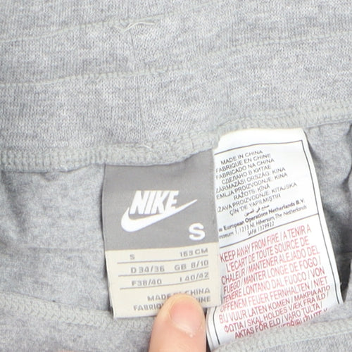 Nike Women's Grey Cropped Jogger Trousers Size Small Lightweight