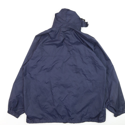 Baleno Men's Blue Hooded Windbreaker Jacket Size S Lightweight