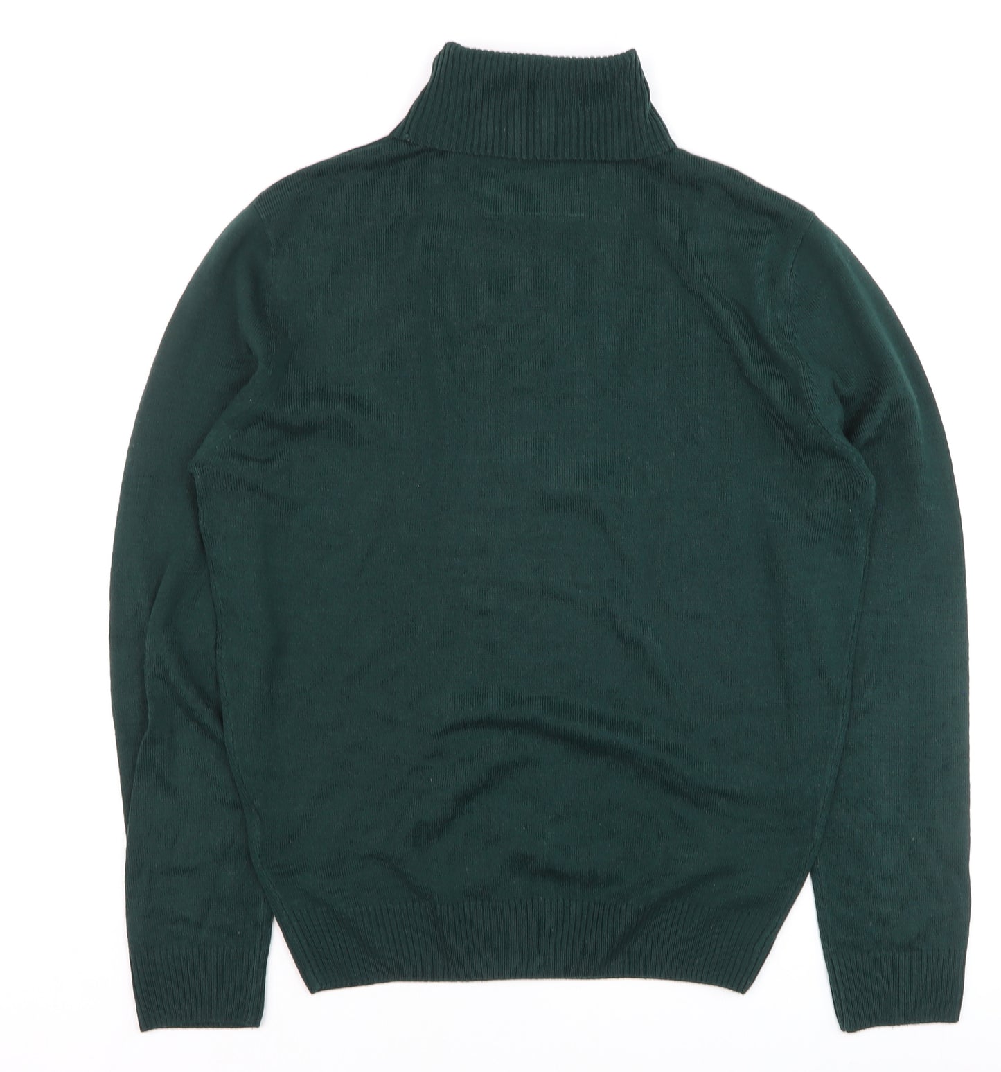 MIM Womens Green Roll Neck Acrylic Knit Jumper Size M
