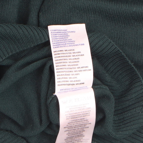 MIM Womens Green Roll Neck Acrylic Knit Jumper Size M