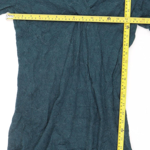 ASOS Women's Green Alpaca Blend Hooded Tunic Jumper Size 10
