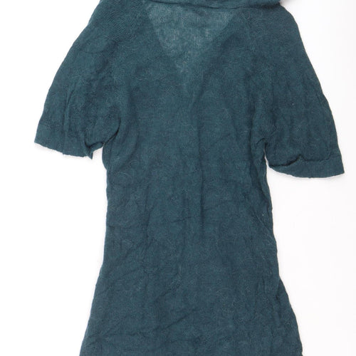 ASOS Women's Green Alpaca Blend Hooded Tunic Jumper Size 10