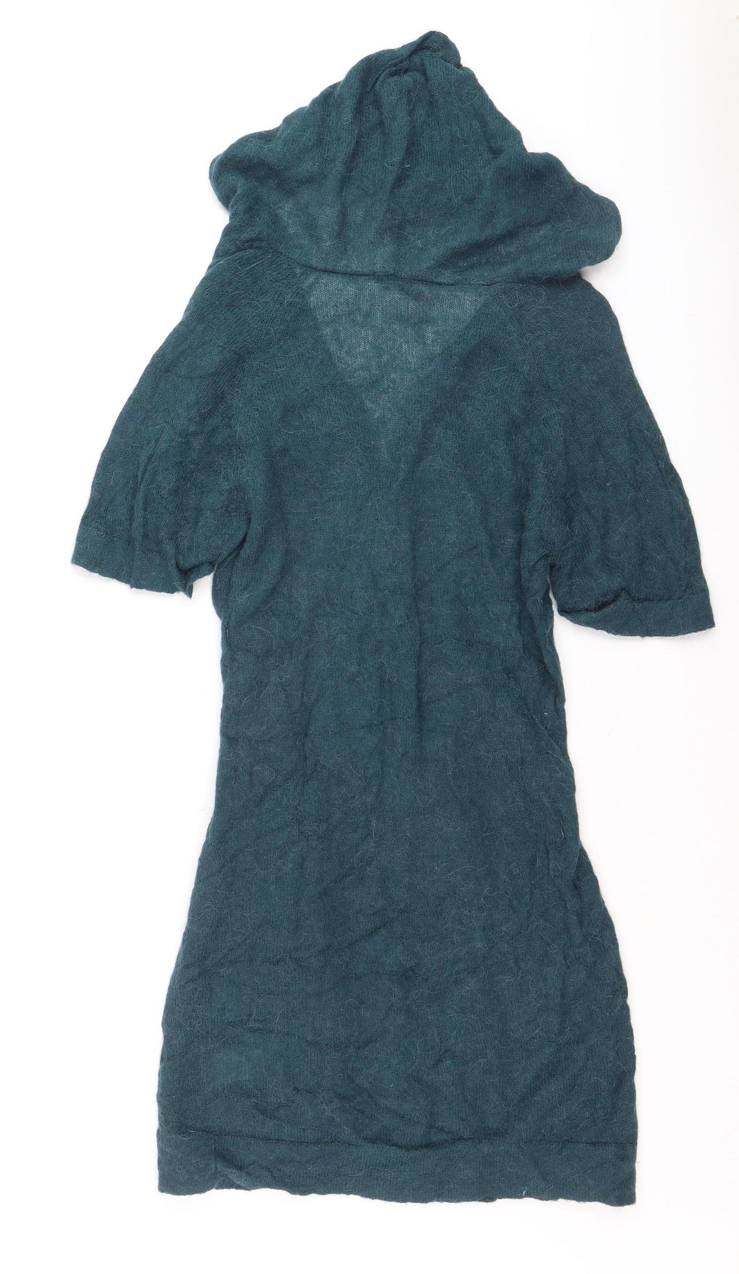 ASOS Women's Green Alpaca Blend Hooded Tunic Jumper Size 10