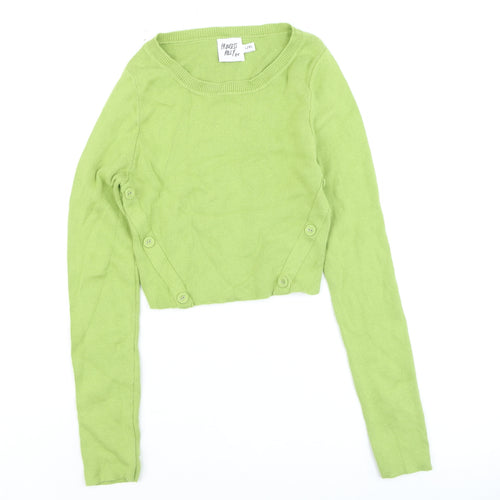 Princess Polly Womens Green Cotton Knit Cardigan L/XL