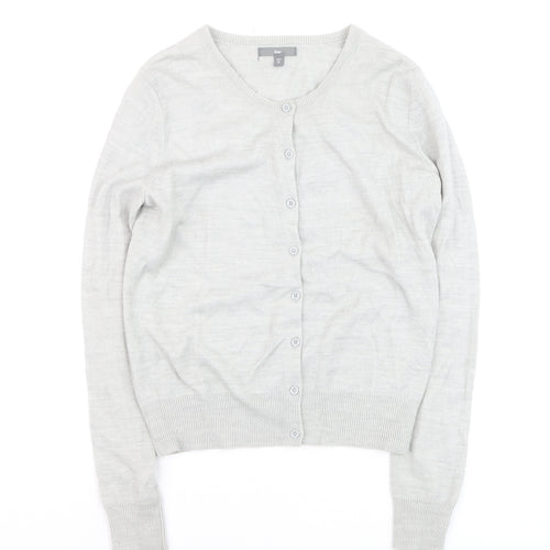 Gap Womens Grey Cotton Silk Blend Button Cardigan XS