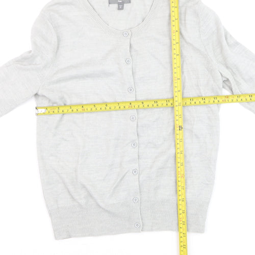 Gap Womens Grey Cotton Silk Blend Button Cardigan XS