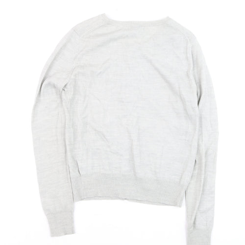 Gap Womens Grey Cotton Silk Blend Button Cardigan XS