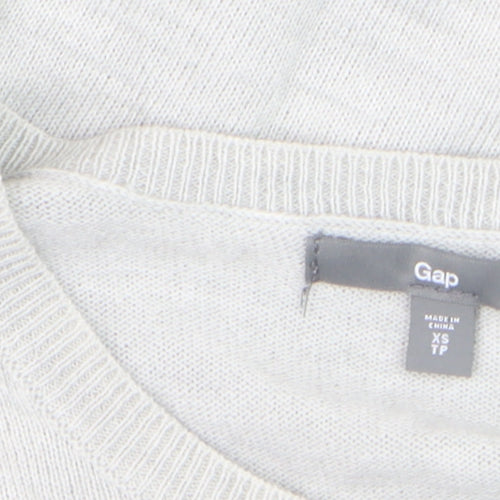 Gap Womens Grey Cotton Silk Blend Button Cardigan XS