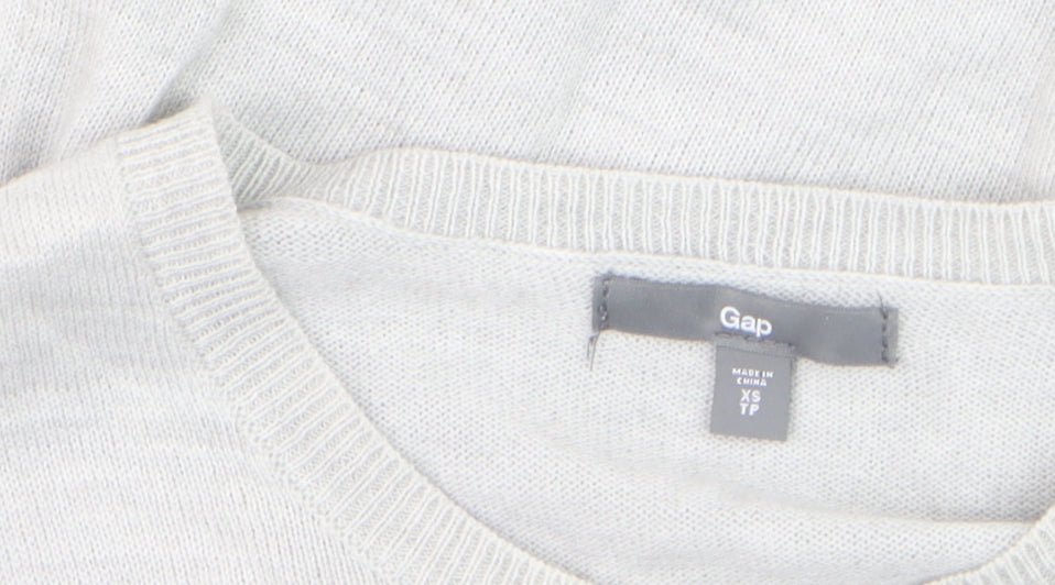 Gap Womens Grey Cotton Silk Blend Button Cardigan XS