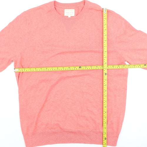 Howick Women Pink Cotton Crew Neck Jumper Size M