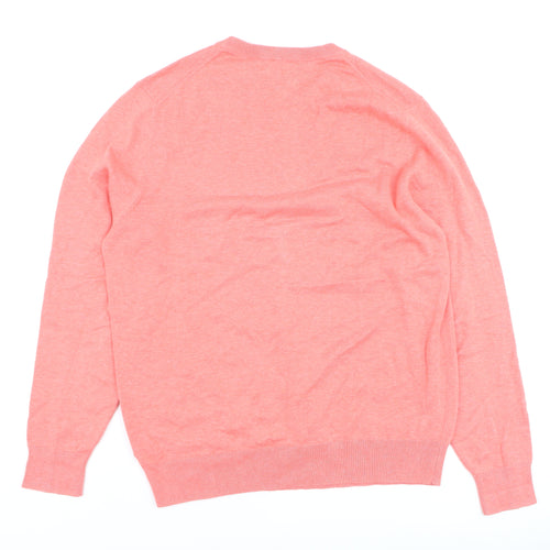 Howick Women Pink Cotton Crew Neck Jumper Size M