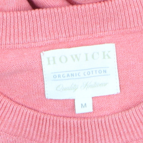 Howick Women Pink Cotton Crew Neck Jumper Size M