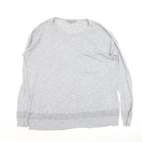 Philosophy Womens Grey Small Crew Neck Long Sleeve Pullover Jumper