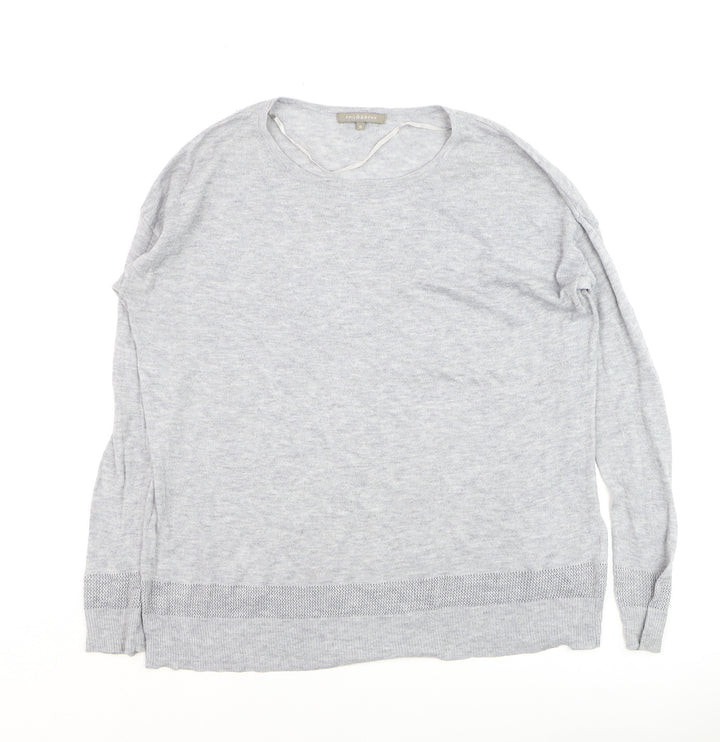 Philosophy Womens Grey Small Crew Neck Long Sleeve Pullover Jumper