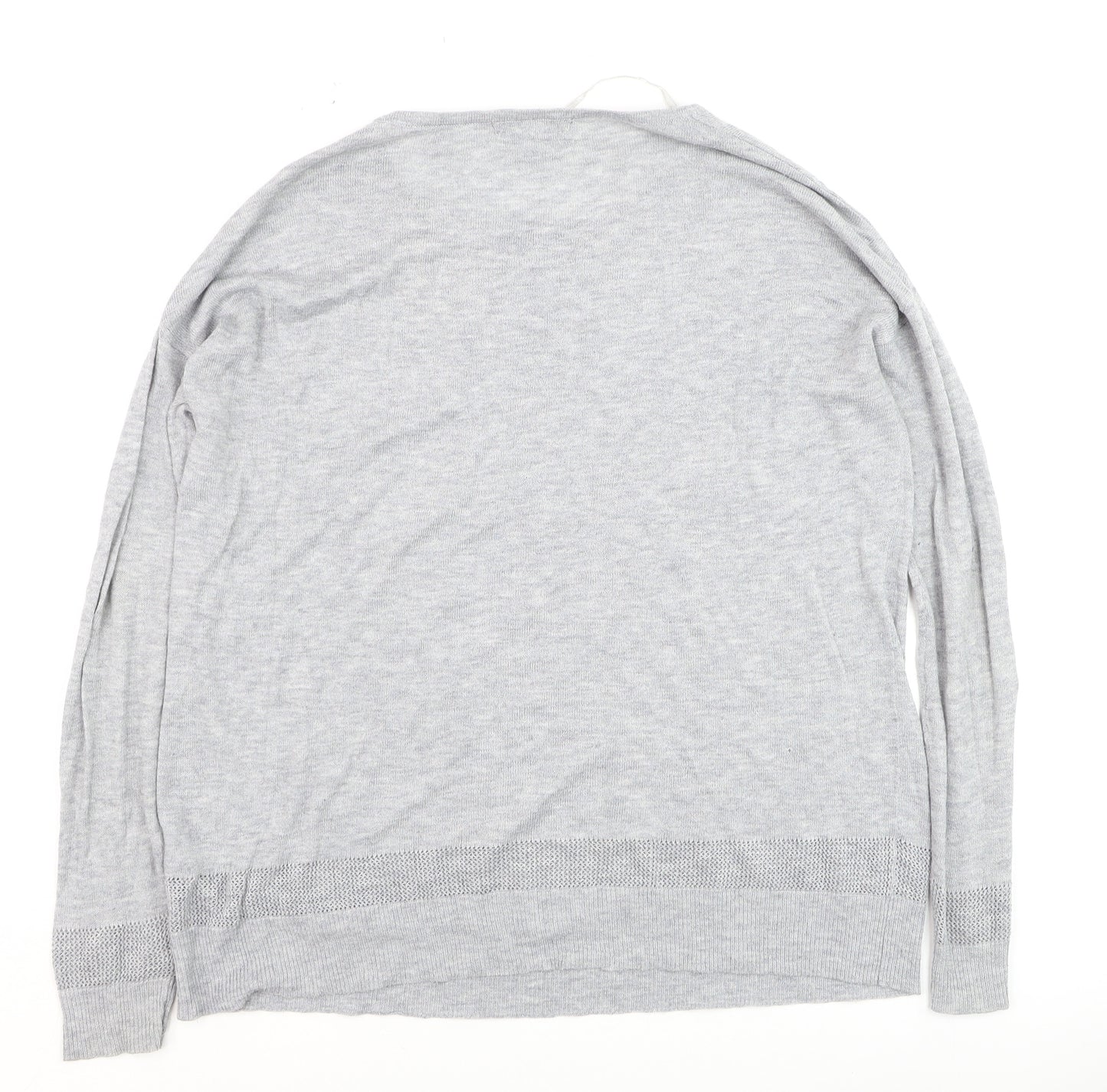 Philosophy Womens Grey Small Crew Neck Long Sleeve Pullover Jumper