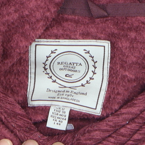 Regatta Women Burgundy Pullover Hoodie Size 12 Polyester Outdoor Top