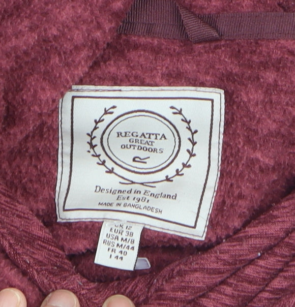 Regatta Women Burgundy Pullover Hoodie Size 12 Polyester Outdoor Top