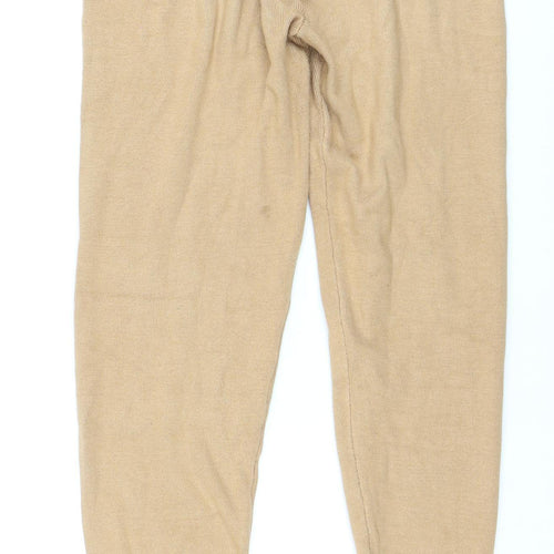 Brave Soul Women’s Beige Knit Jogger Trousers XS