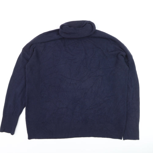 Next Women Blue Roll Neck Long Sleeve Jumper Size 16
