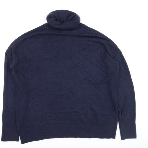 Next Women Blue Roll Neck Long Sleeve Jumper Size 16