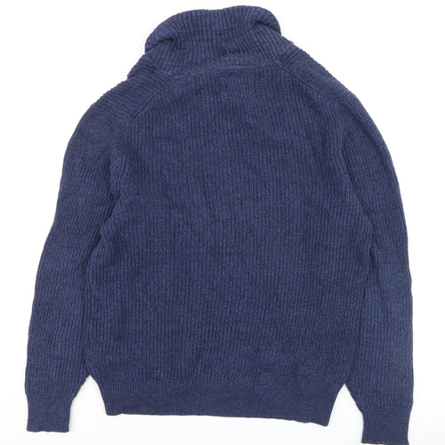 Artherford Vintage Mens Blue XL Chunky Knit Cotton Pullover Jumper