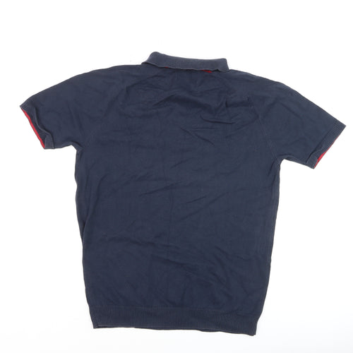 Original Penguin Mens Navy Blue Cotton Polo Shirt M Regular Fit