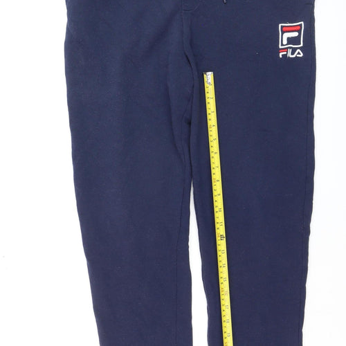 Fila Men’s Blue Jogger Sweatpants L Cotton Blend Activewear