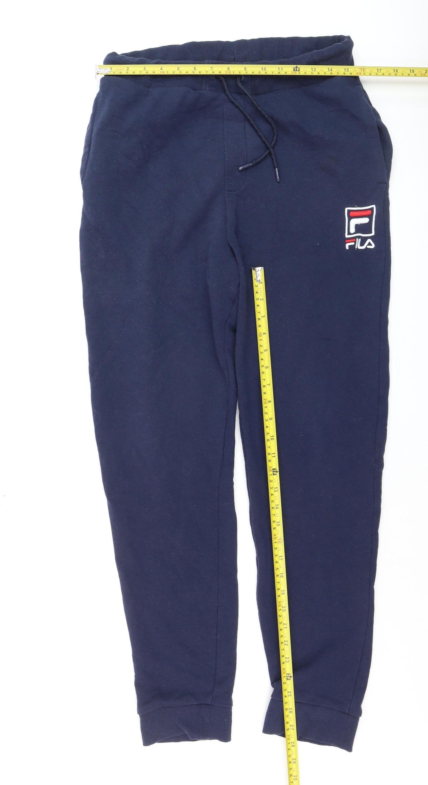 Fila Men’s Blue Jogger Sweatpants L Cotton Blend Activewear