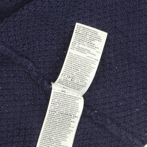 Gap Women’s Blue Cotton Long Sleeve Open Knit Cardigan XS