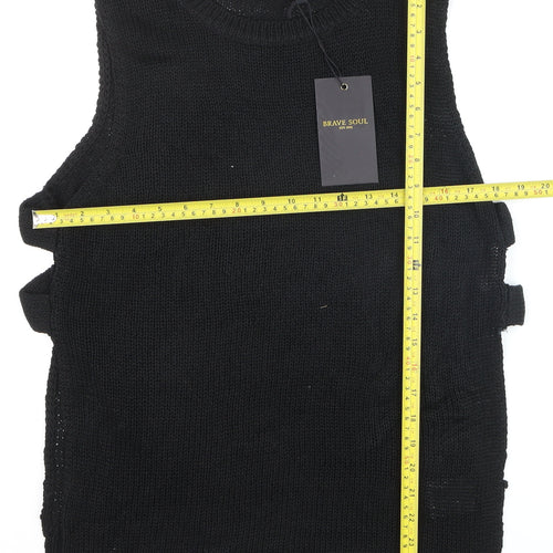 Brave Soul Women's Black Knit Sleeveless Tank Top Size S