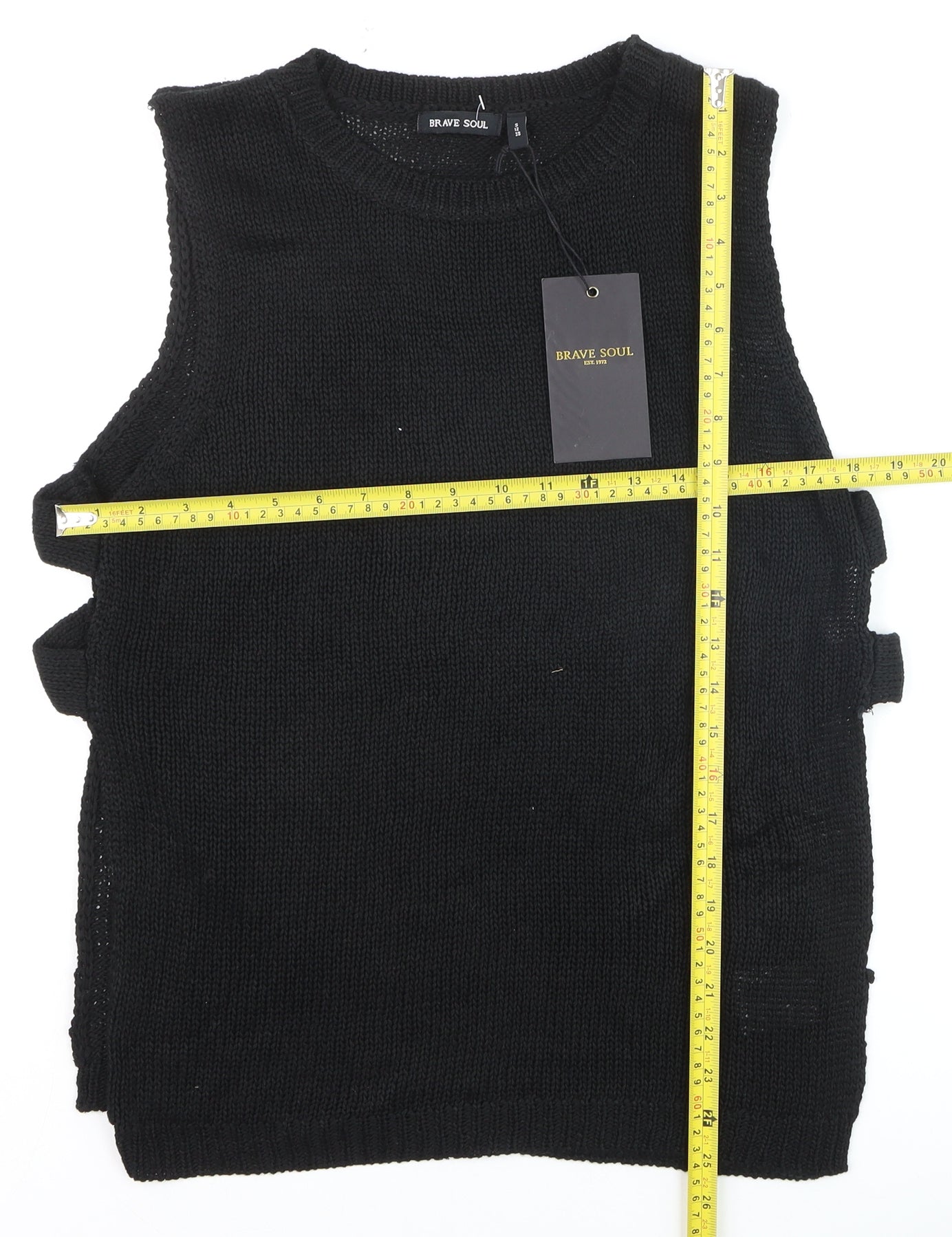 Brave Soul Women's Black Knit Sleeveless Tank Top Size S