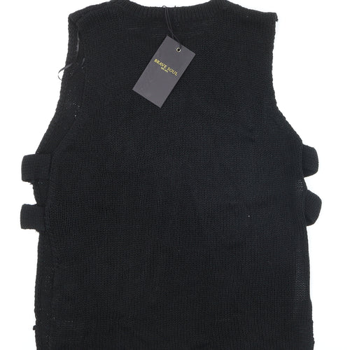 Brave Soul Women's Black Knit Sleeveless Tank Top Size S