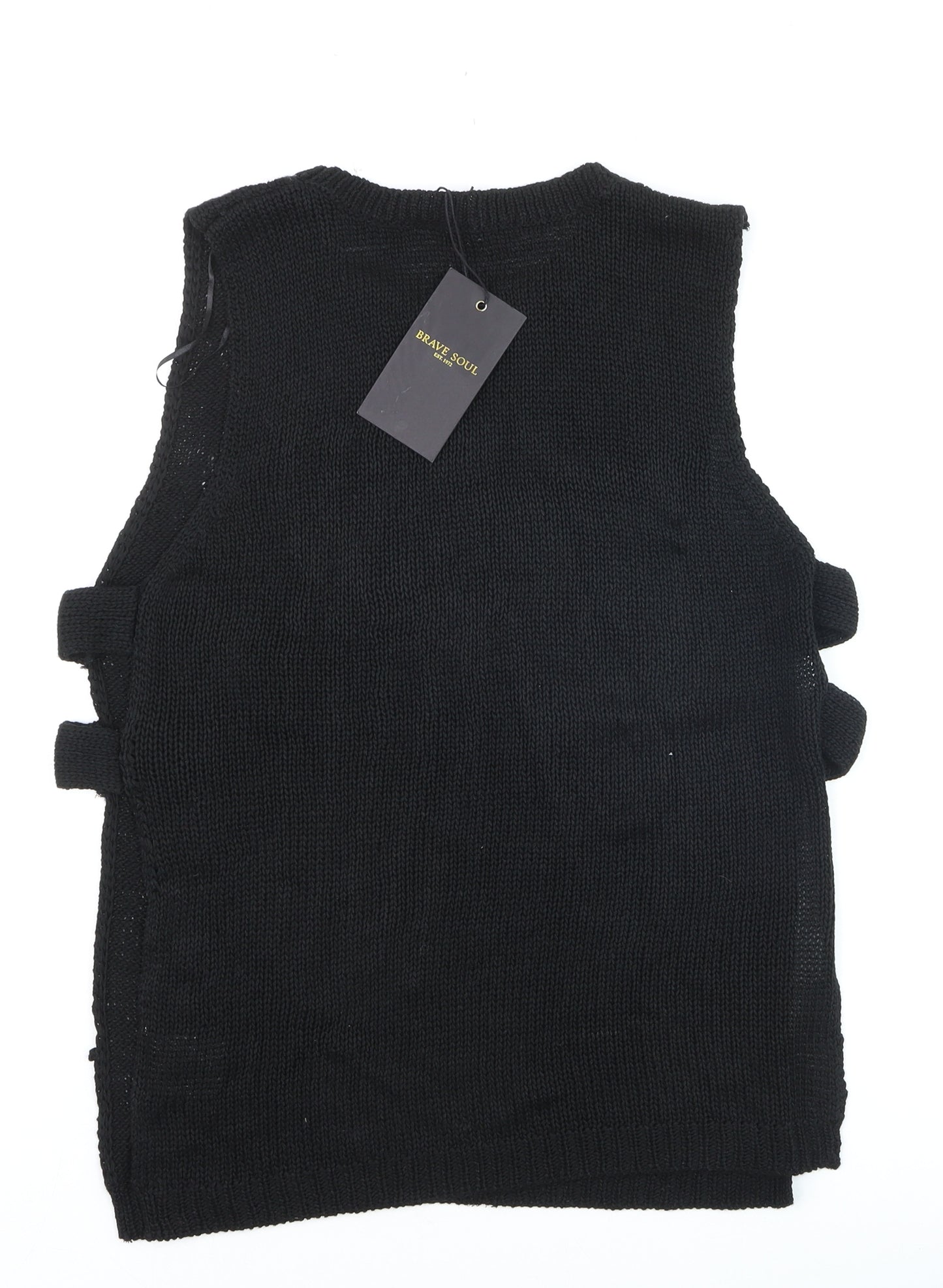 Brave Soul Women's Black Knit Sleeveless Tank Top Size S