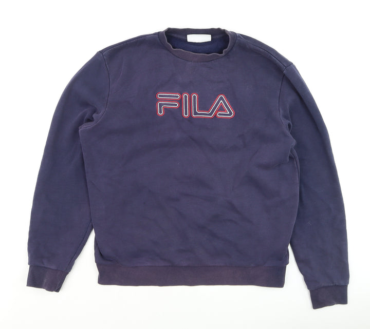 Fila Men's Blue Logo Pullover Sweatshirt Size L