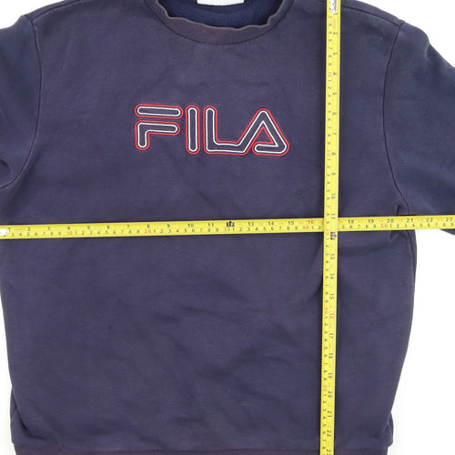 Fila Men's Blue Logo Pullover Sweatshirt Size L