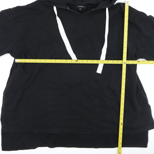 John Lewis Patternity Black Cotton Hooded Pullover Women’s M Hoodie