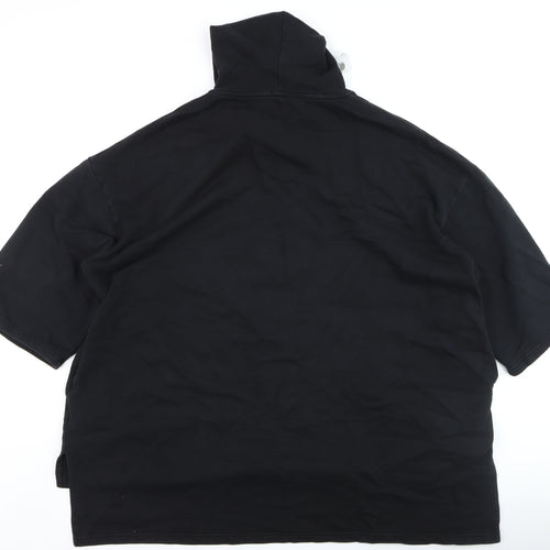 John Lewis Patternity Black Cotton Hooded Pullover Women’s M Hoodie