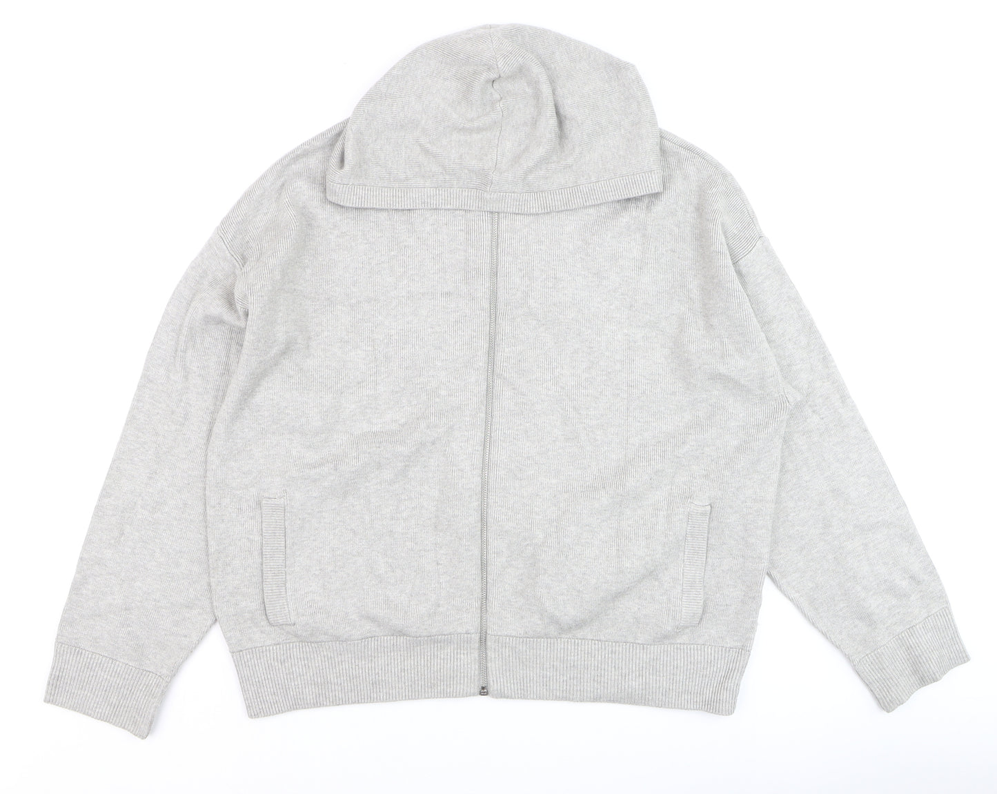 Marks and Spencer Men’s Grey XL Full Zip Cotton Hooded Jumper