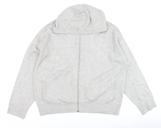 Marks and Spencer Men’s Grey XL Full Zip Cotton Hooded Jumper