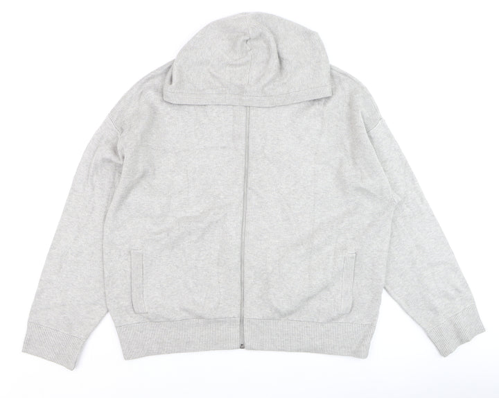 Marks and Spencer Men’s Grey XL Full Zip Cotton Hooded Jumper