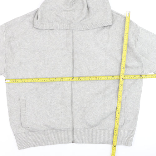 Marks and Spencer Men’s Grey XL Full Zip Cotton Hooded Jumper