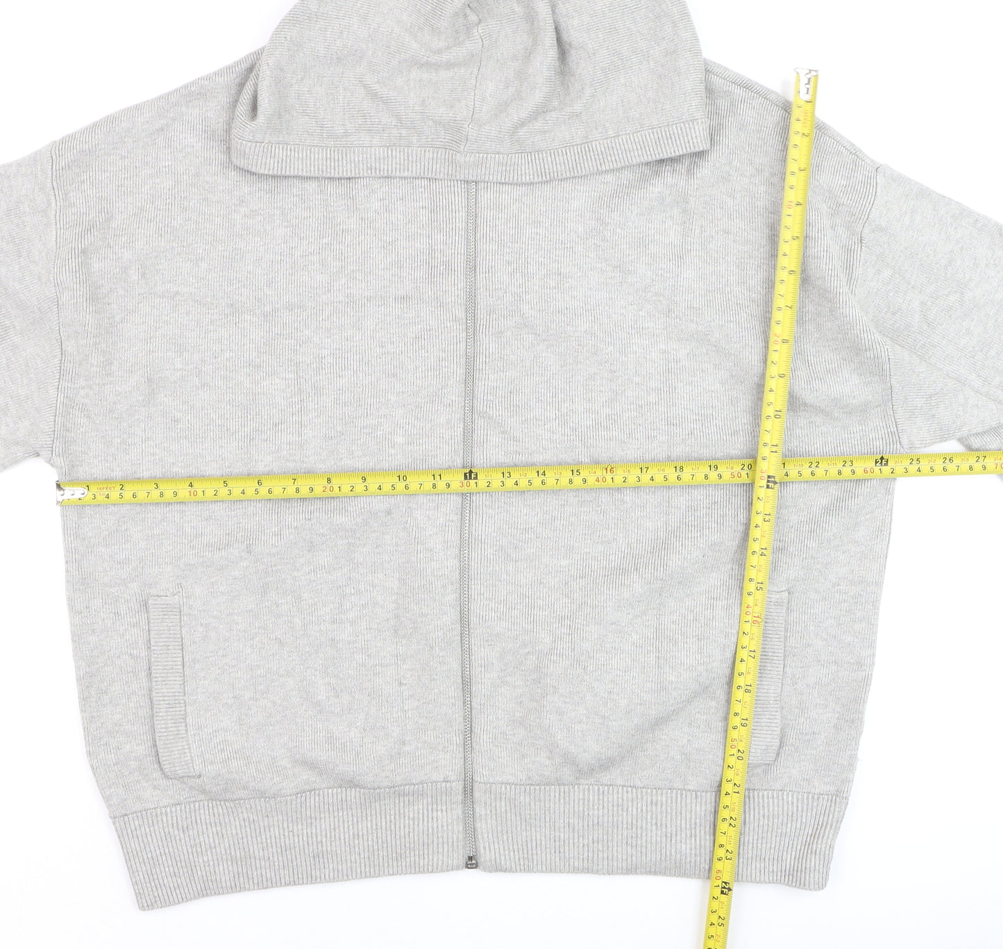 Marks and Spencer Men’s Grey XL Full Zip Cotton Hooded Jumper